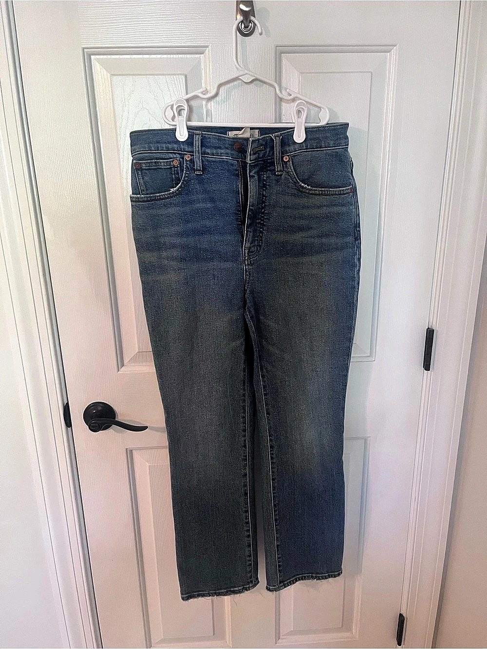 Madewell Slim Demi-Boot Jeans Straight Leg Blue Waist 28